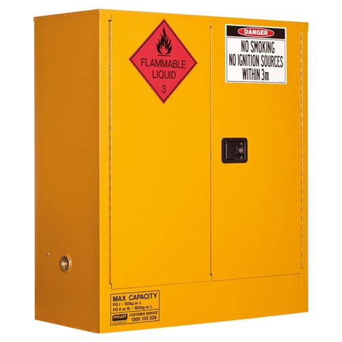 FLAMMABLE LIQUID STORAGE CABINET: 160L - 2 DOORS - 2 SHELVES