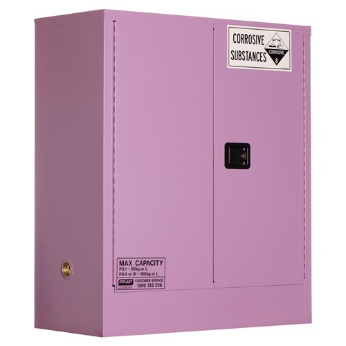 CORROSIVE SUBSTANCE STORAGE CABINET: METAL - 160L - 2 DOORS - 2 SHELVES