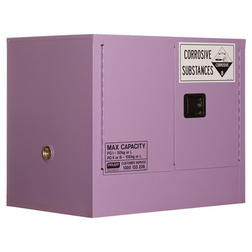 Corrosive Substance Storage Cabinet: Metal - 100L - 2 Doors - 1 Shelf