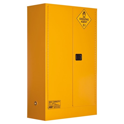 Oxidizing Agent Storage Cabinet: 250L - 2 Doors - 3 Shelves