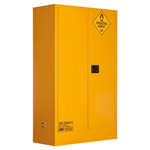 OXIDIZING AGENT STORAGE CABINET: 250L - 2 DOORS - 3 SHELVES