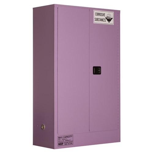 CORROSIVE SUBSTANCE STORAGE CABINET: METAL - 250L - 2 DOORS - 3 SHELVES