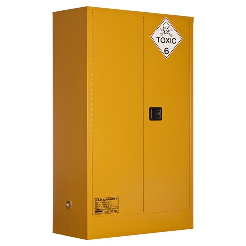 Toxic Substance Storage Cabinet: 250L - 2 Doors - 3 Shelves