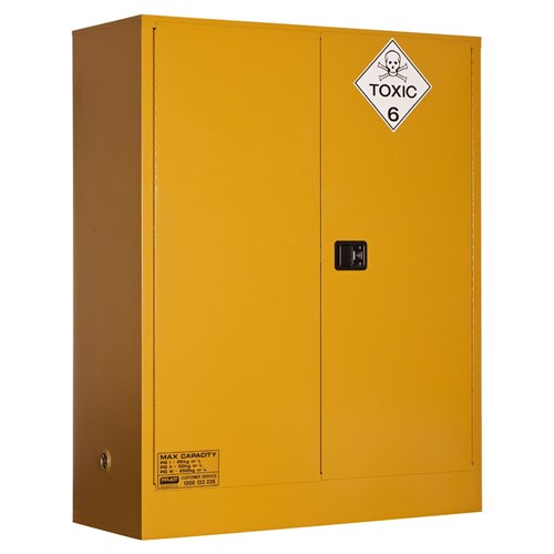 Toxic Substance Storage Cabinet: 250L Xl - 2 Doors - 3 Shelves