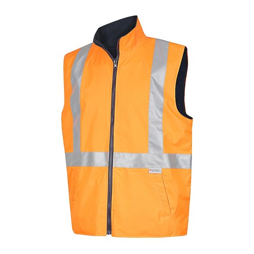 Hi Vis Reversible Vest With Reflective Tape