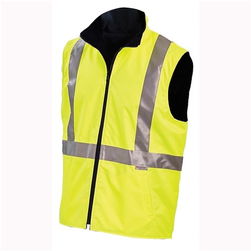 Hi Vis Reversible Taped Vest Yellow/Navy M