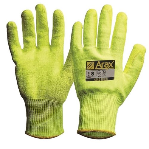 Arax Gold Hi Vis Yellow With Hi Vis Yellow Pu Palm