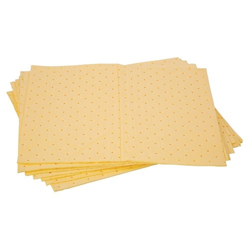 Yellow Hazchem Absorbent Pad - 300Gsm Pk/10