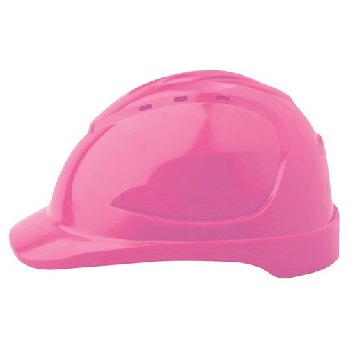 V9 Hard Hat Vented Pushlock Harness Fluro Pink Paramount Safety Products Paramount Safety Products
