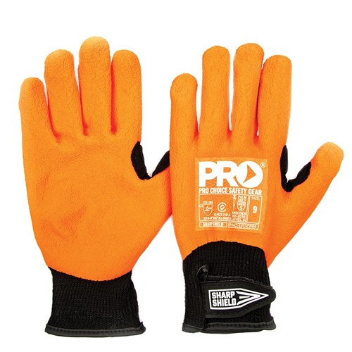 Sharp Shield Needle Resistant Gloves Orange 9
