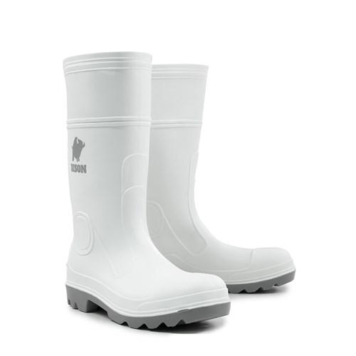 Mohawk Pvc/Nitrile Food Industry Safety Gumboot White/Grey
