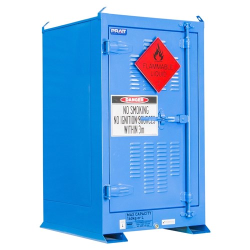 DANGEROUS GOODS OUTDOOR STORAGE CABINET:160L - 1 DOOR - 2 SHELVES