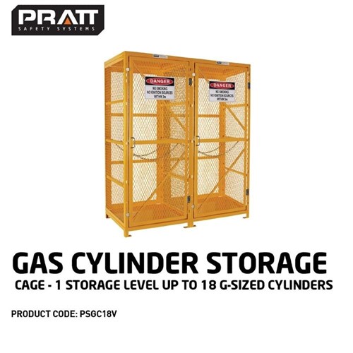 Gas Cylinder Storage Cage. 1 Storage Level Up To 18 G-Sized Cylinders