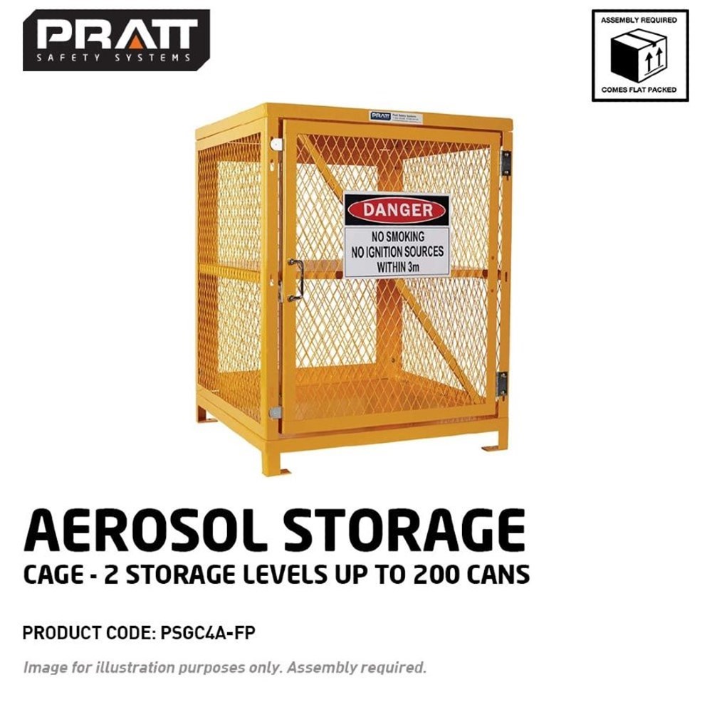 Aerosol Storage Cage. 2 Storage Levels Up To 200 Cans. (Comes Flat Packed - Assembly Required)