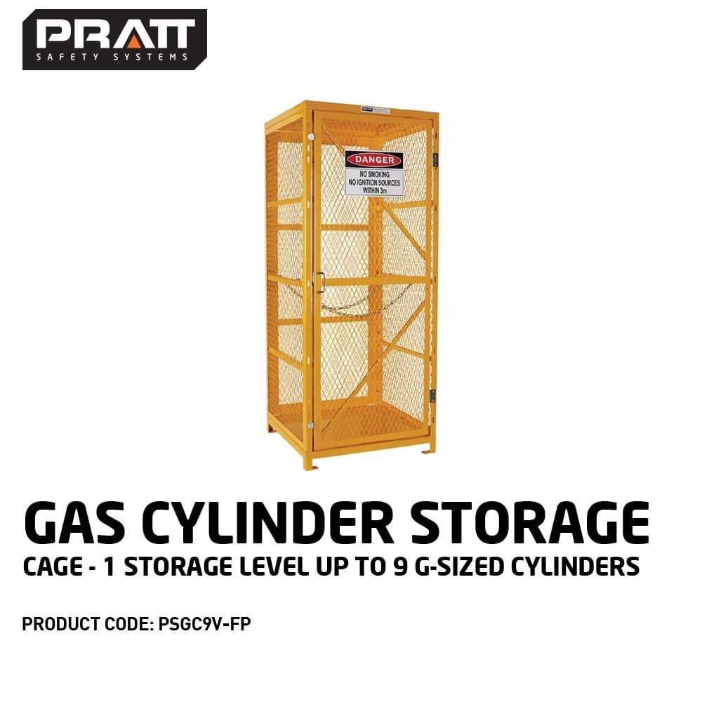 Gas Cylinder Storage Cage. 1 Storage Level Up To 9 G-Sized Cylinders. (Comes Flat Packed - Assembly Required)