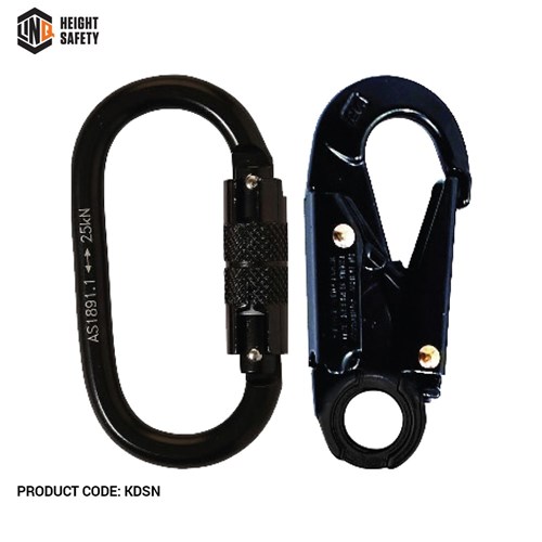 Single Leg Kernmantle 2M Shock Absorb Rope Lanyard With Hardware Kd & Sn