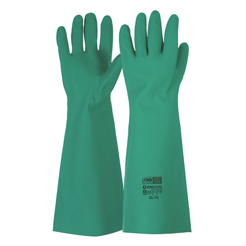 45Cm Green Nitrile Gauntlet Gloves Large (9)