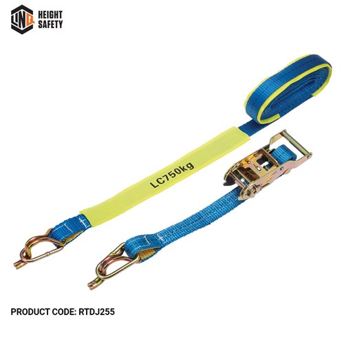 Ratchet Tie Down 25mmx5m 0.75T Captive J-Hook