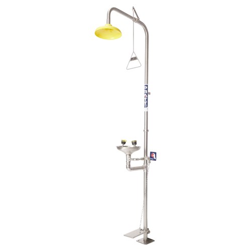 Combination Shower With Eye Wash, Bowl & Foot Treadle