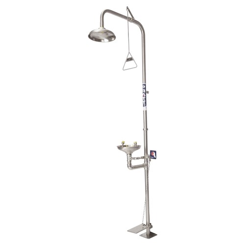 Combination 304Ss Shower With Eye Wash, Bowl And Foot Treadle