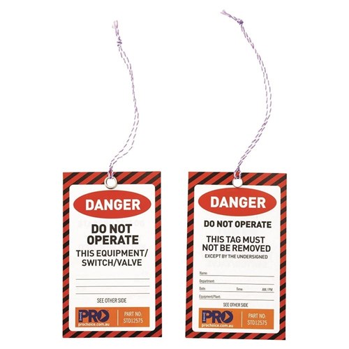 Safety Tag -125Mm X 75Mm Danger