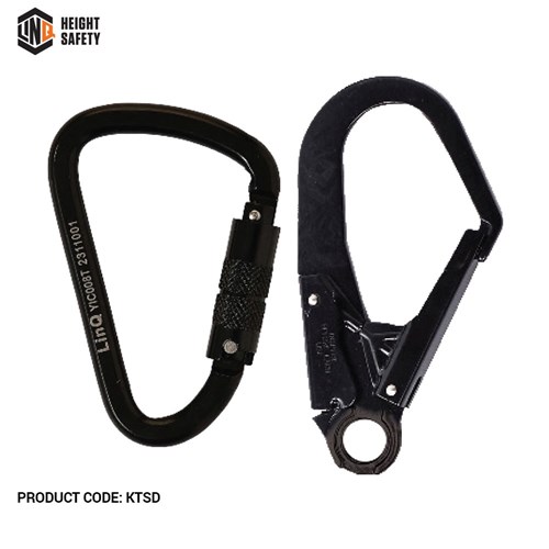 Elite Single Leg Shock Absorbing 2M Adjustable Lanyard with Hardware KT & SD