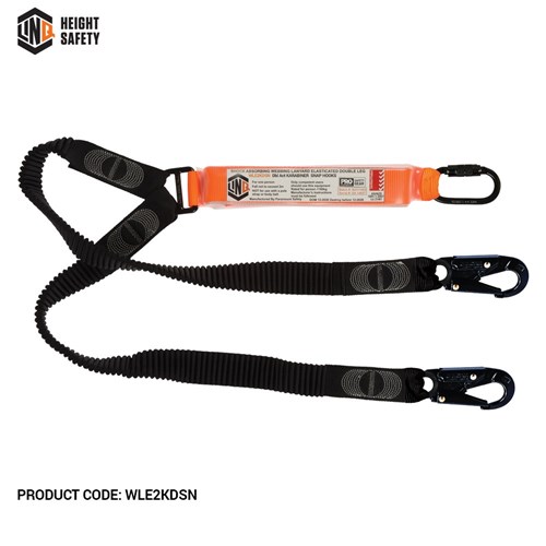 Elite Double Leg Elasticated Lanyard with Hardware KD & SN X2