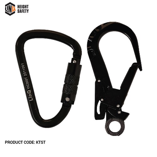 Elite Single Leg Shock Absorbing Webbing Lanyard With Hardware Kt & St