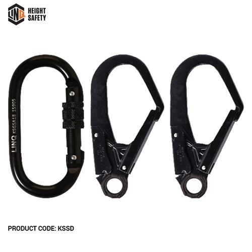 Elite Double Leg Shock Absorbing Webbing Lanyard With Hardware Ks & Sd X2