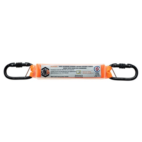 Shock Absorbing 450Mm Assembly With Perm Attached Karabiners Screw Gate