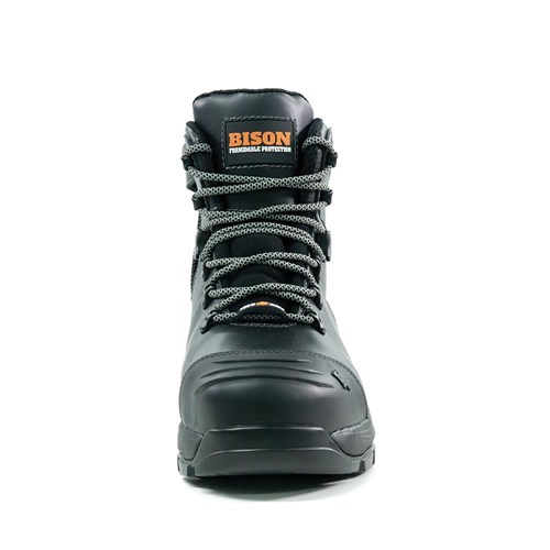 XT Zip Side Lace Up Safety Boot Black