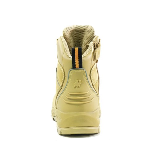 XT Zip Side Lace Up Safety Boot Wheat