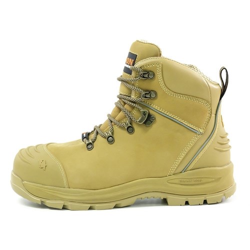 XT Zip Side Lace Up Safety Boot Wheat