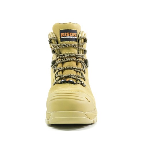 XT Zip Side Lace Up Safety Boot Wheat